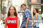 Spirit first; technique second